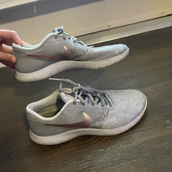 nike flex contact grey rose gold